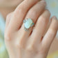 Silver inlaid jade lucky Pixiu ring