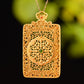 Gilt silver inlaid jasper hollow and multi-treasure sachet pendant