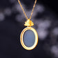 Silver gold plated Hetian jade pendant