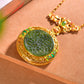 Silver gold plated Hetian jade pendant