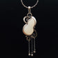 Silver inlaid Hetian jade pendant