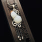 Silver inlaid Hetian jade pendant