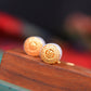 Silver gold plated Hetian jade earrings