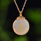 Silver gold plated Hetian jade pendant