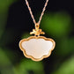 Silver gold plated Hetian jade pendant