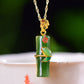 Silver gold plated Hetian jade pendant