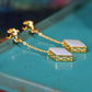 Silver-plated gold-plated Hetian jade two-piece set