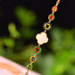 Silver gold plated Hetian jade bracelet