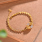 Silver gold plated Hetian jade bracelet