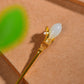 Silver gold plated Hetian jade hairpin