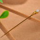 Silver gold plated Hetian jade hairpin