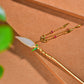 Silver gold plated Hetian jade hairpin