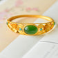 Silver gold plated Hetian jade jasper bracelet