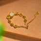 Silver gold plated Hetian jade bracelet