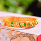 Silver gold plated Hetian jade bracelet