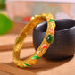 Silver gold plated Hetian jade jasper bracelet