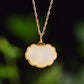 Silver gold plated Hetian jade Ruyi lock pendant