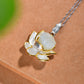 Silver gold plated Hetian jade pendant