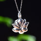 Silver gold plated Hetian jade pendant